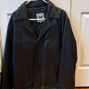 Men's Classic Black Leather Jacket